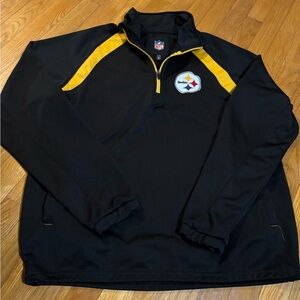 NFL Steelers Black and Yellow Quarter-Zip Sweatshirt